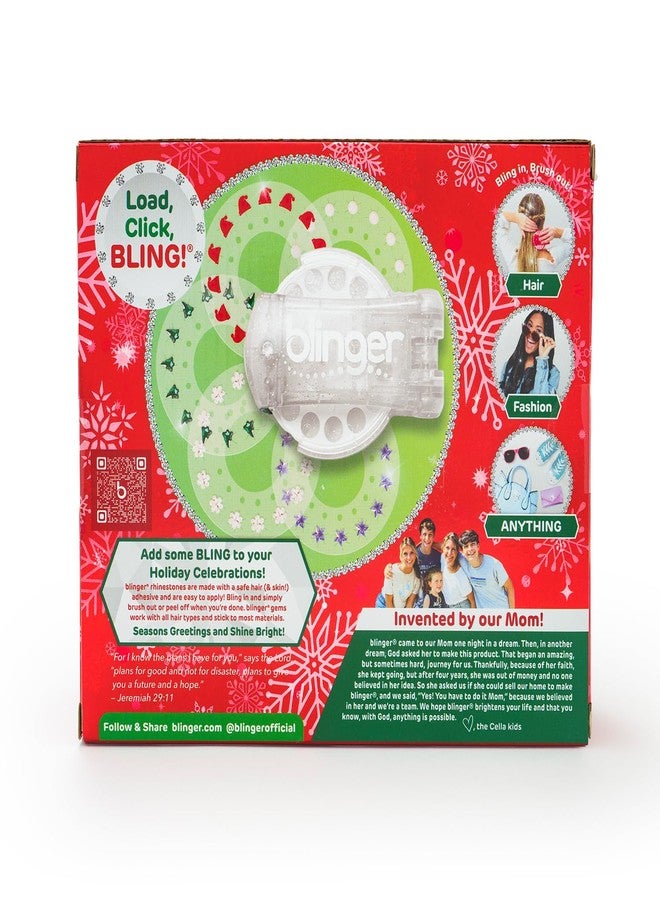 blinger ® Jolly Collection Hair Gem Stamper with 75 Shimmering Gems | Limited Edition Fun Hair Jewelry for Girls & Women | Perfect for New Year Looks, Birthdays, Dress-Up & Everyday Glam - Image 3